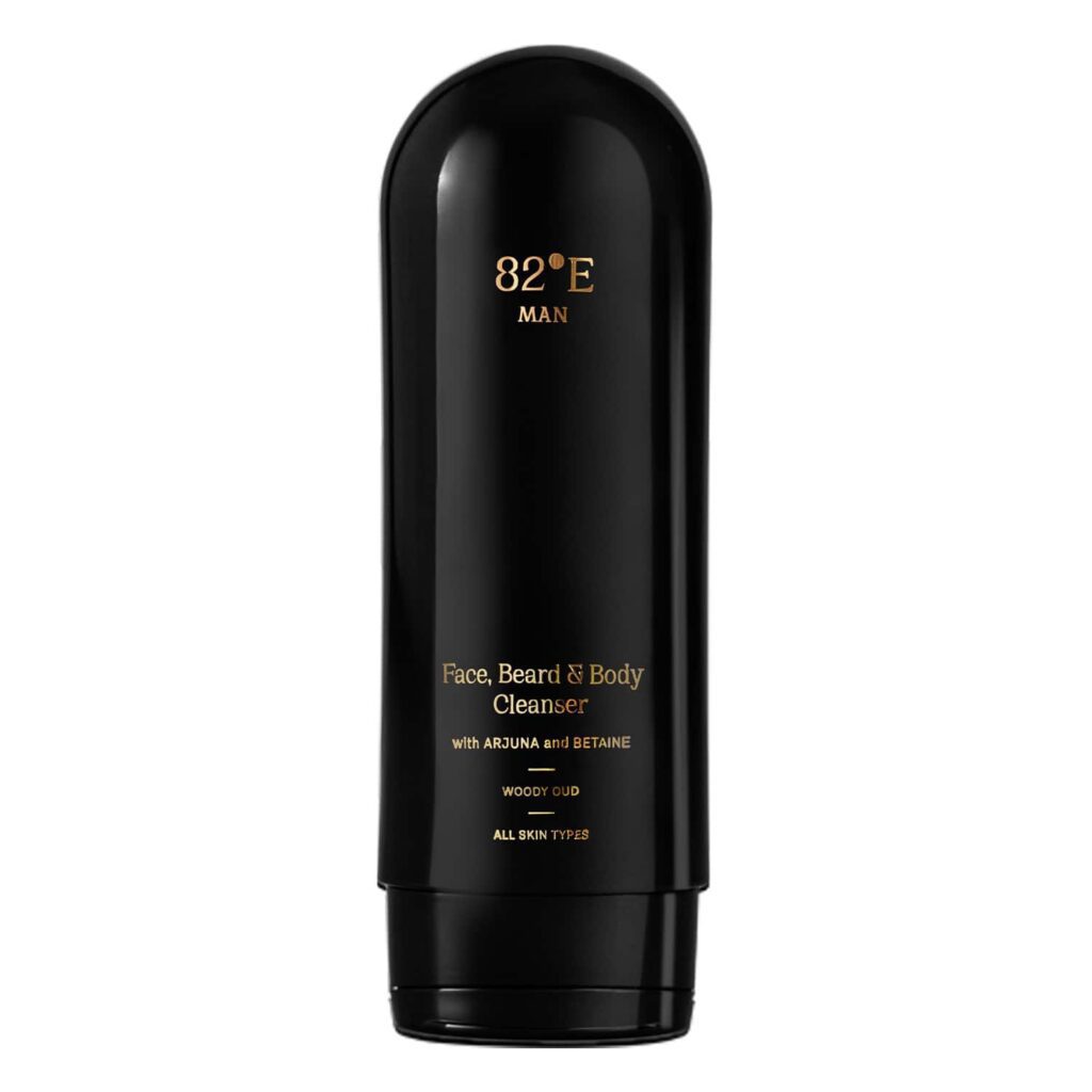 82°E Face, Beard And Body Woody Oud Cleanser For Men (200 ml) - 82°E