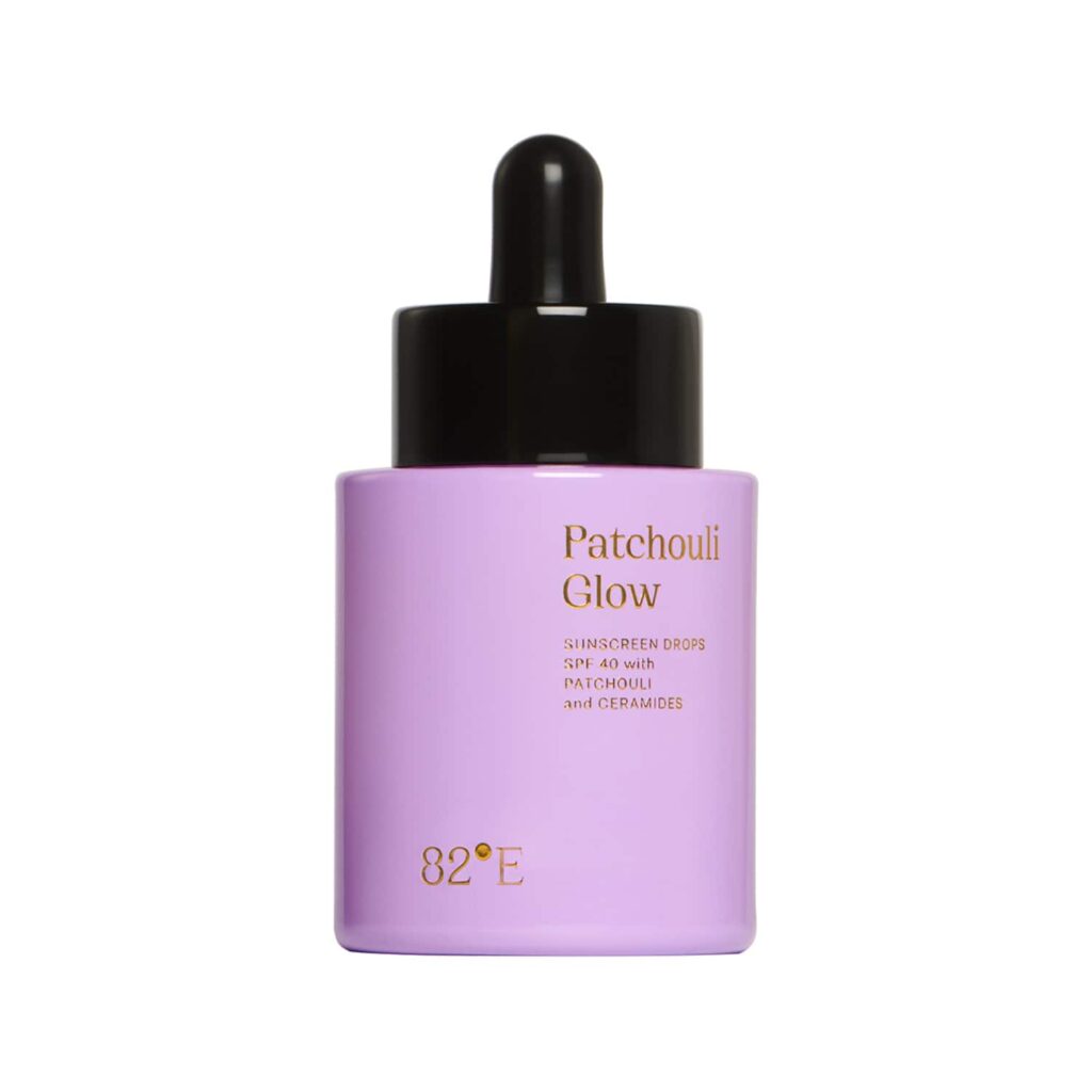 82°E Patchouli Glow Sunscreen Oil SPF 40 PA+++ with Patchouli and Ceramides (30 ml) - 82°E
