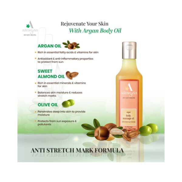 Aaranyaa Argan Body Massage Oil (225ml) - Aaranyaa