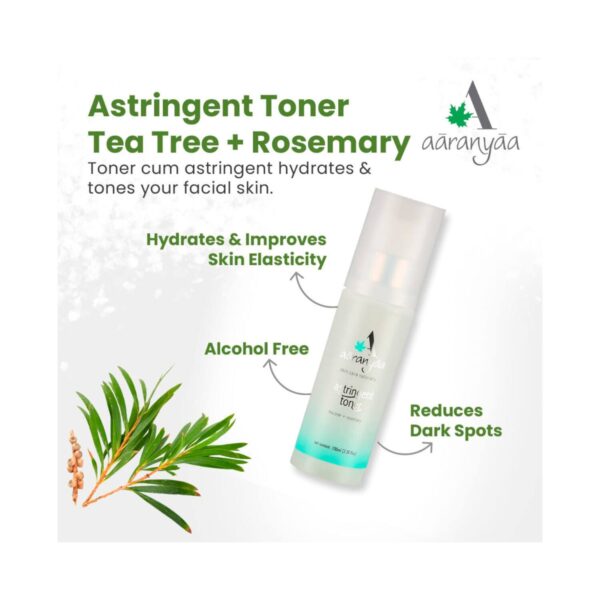 Aaranyaa Astringent Tea Tree & Rosemary Non Alcoholic Toner (100ml) - Aaranyaa