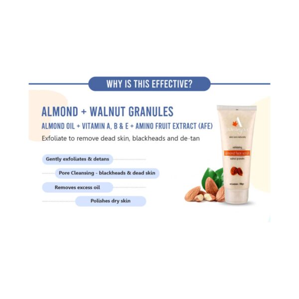 Aaranyaa Exfoliating Almond Face Scrub (100g) - Aaranyaa