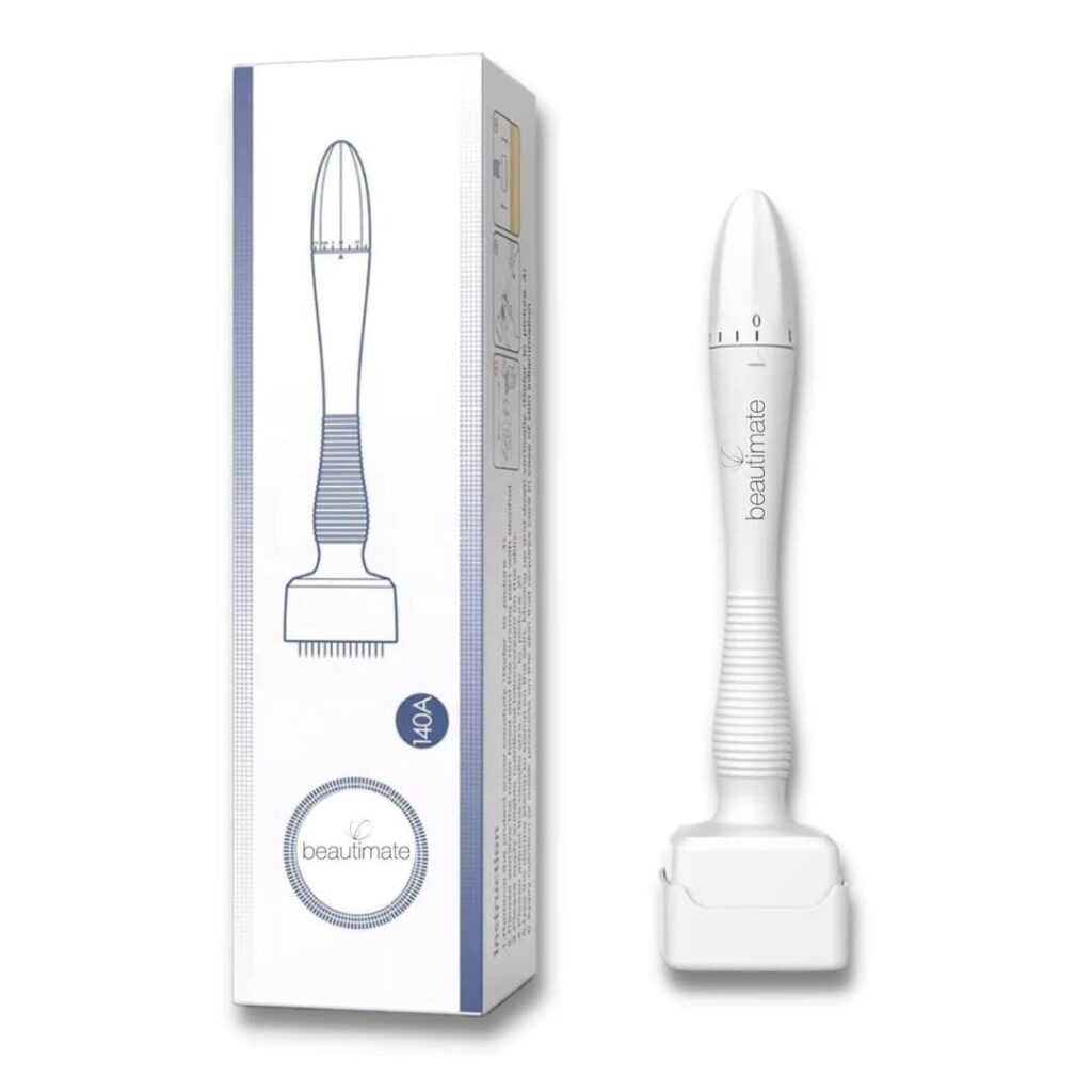 ABE Derma Stamp For Women and Men, 100 Titanium Adjustable Microneedling Derma Stamp Face & Hair & Beard & Scalp - Derma Roller Alternative Skin Care