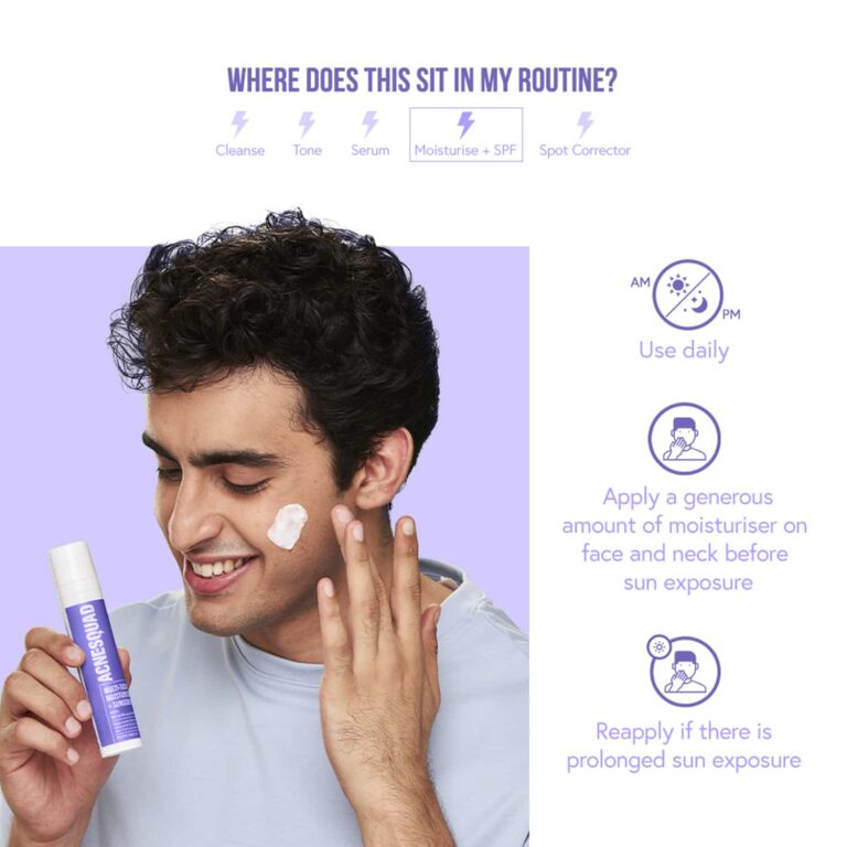 Acne Squad Multi-Tasker Moisturiser + SPF 25 Pa+++ (50ml) - Acne Squad