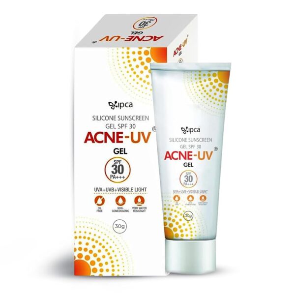 Acne-UV Gel Sunscreen SPF 30 PA+++ | Sunscreen for Oily Skin Women & Men | Non-Comedogenic Sunscreen | Silicone Gel | Visible Light Protection | Water Resistant | Suitable for...