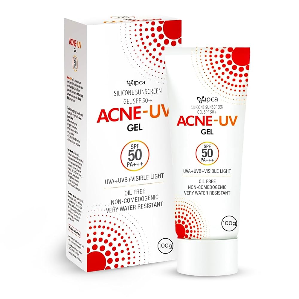 Acne-UV Sunscreen SPF50 PA+++ | 100g Acne-UV Gel Sunscreen | Non Comedogenic | Silicone Gel | Oil-Free | UVA/UVB Protection | Water Resistant | No White Cast | Suitable for All...