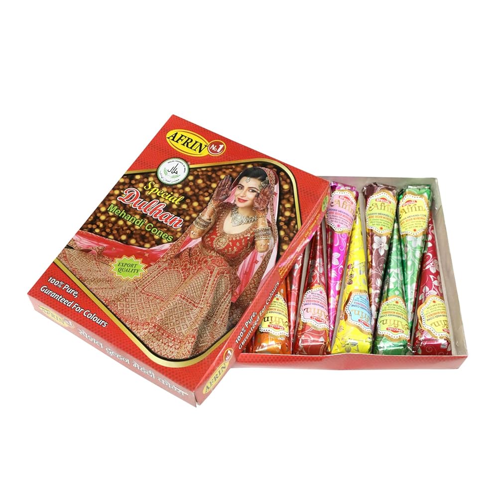 AFRIN Henna Mehandi Cone Pack of 12 (30gm each)