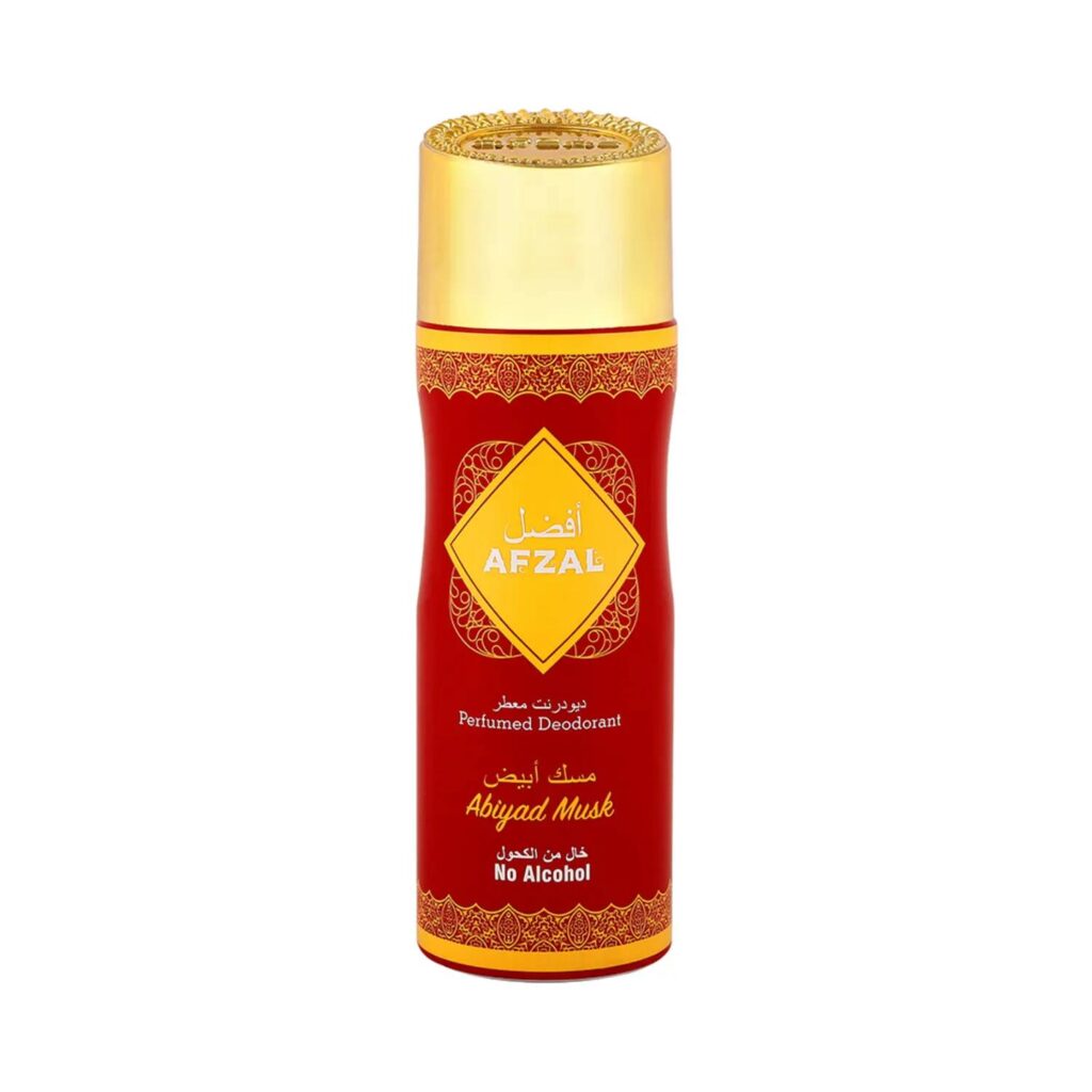 Afzal Non Alcoholic Abiyad Musk Deodorant (200ml) - Afzal