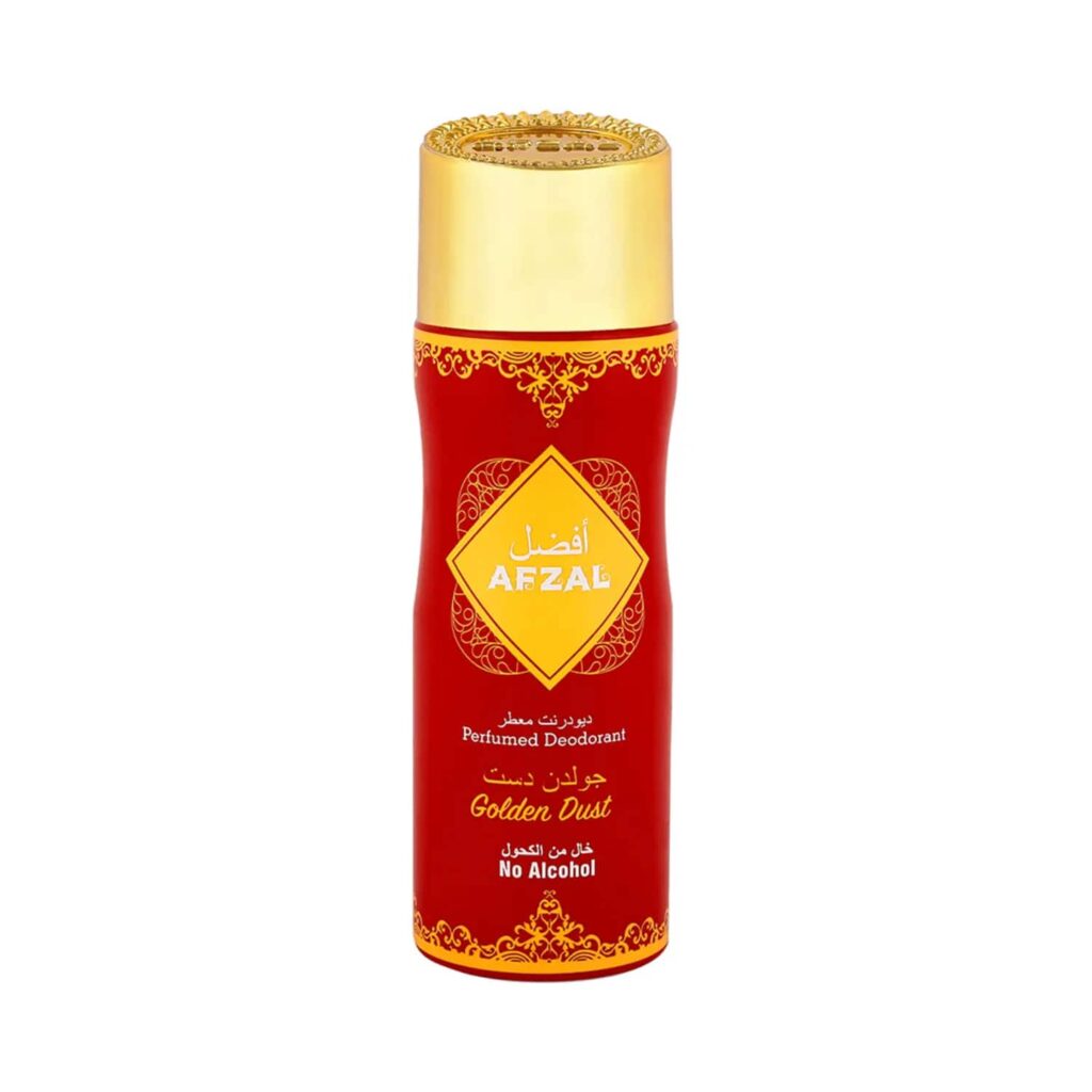Afzal Non Alcoholic Golden Dust Deodorant (200ml) - Afzal
