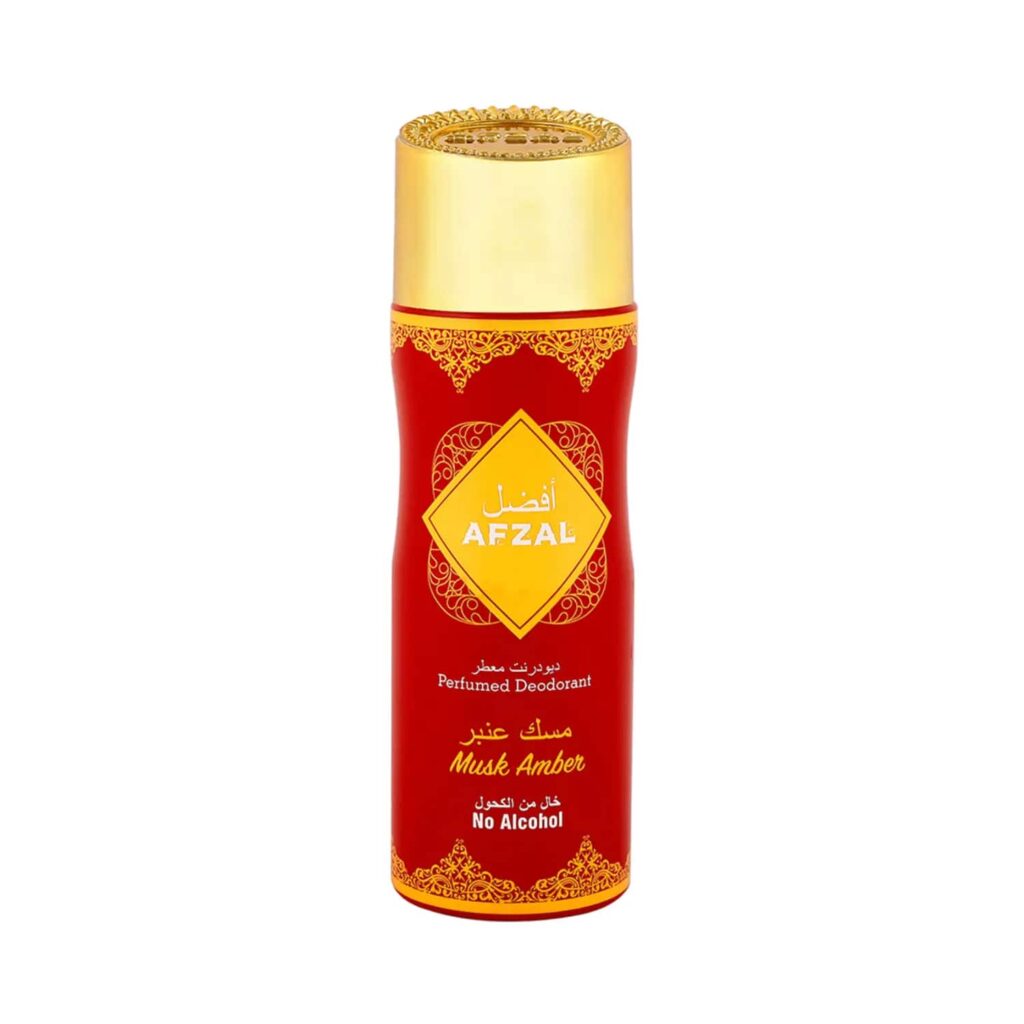Afzal Non Alcoholic Musk Amber Deodorant (200ml) - Afzal