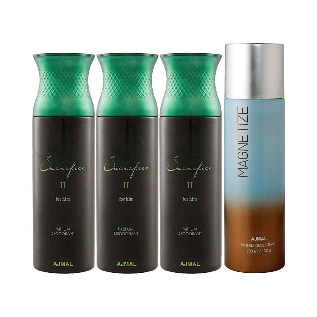 AJMAL 3 Sacrifice II And Magnetize Deodorants - (4Pcs) - Ajmal