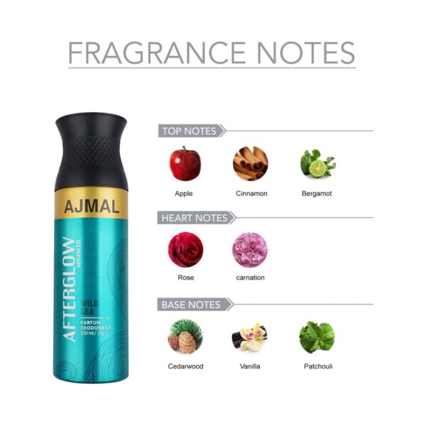 AJMAL Afterglow, Captivate Advanced & Nemesis Deodorant Spray For Unisex Set - (3 Pcs) - Ajmal