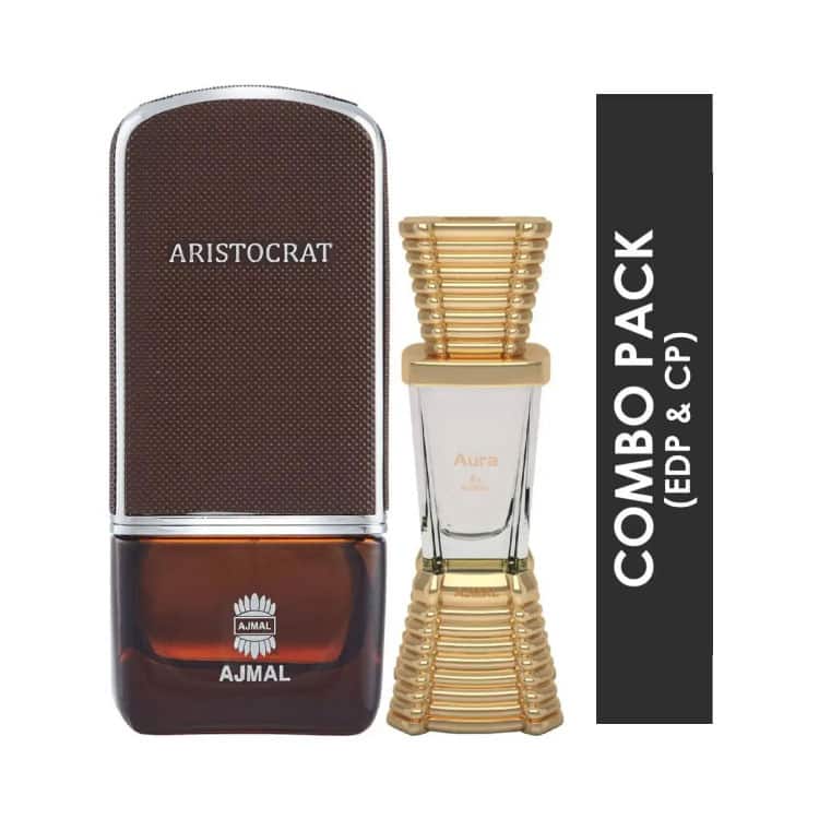 AJMAL Aristocrat Eau De Parfum And Aura Concentrated Perfume Oil (2Pc) - Ajmal