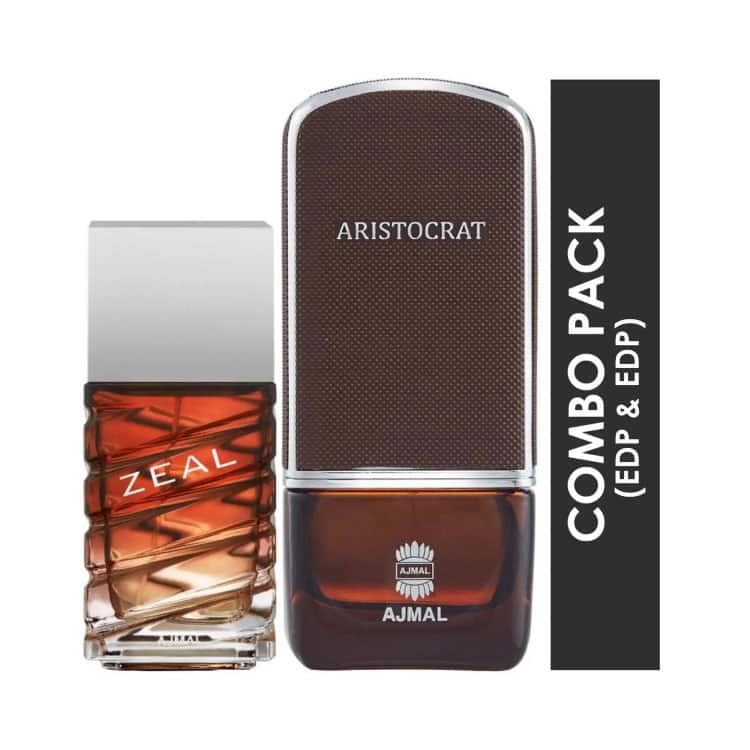 AJMAL Aristocrat Eau De Parfum Citrus Woody Perfume And Zeal Eau De Parfum Aquatic Woody Perfume - (2Pcs) - Ajmal