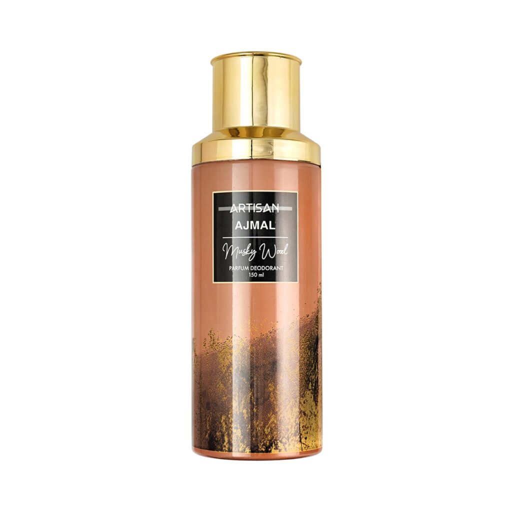 AJMAL Artisan Musky Wood Deodorant Perfume Longlasting Spray Gift for Men (150ml) - Ajmal