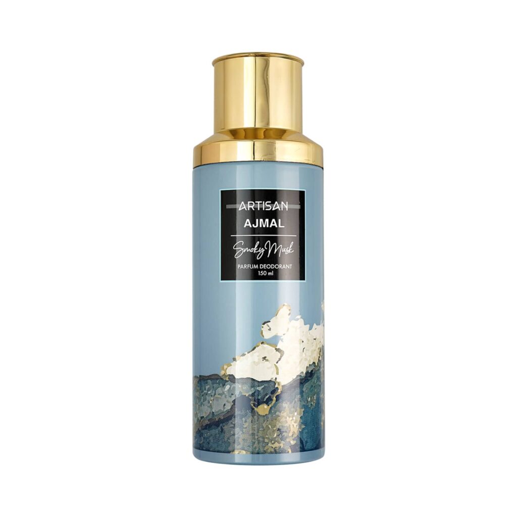 AJMAL Artisan Smoky Musk Deodorant Perfume Long Lasting Spray Gift for Unisex (150ml) - Ajmal