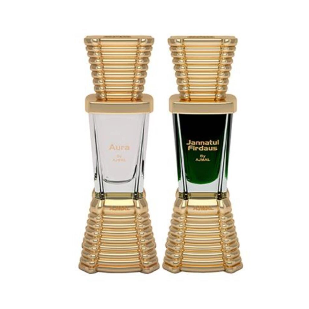 AJMAL Aura Floral Fruity Attar And Jannatul Firdaus Oriental Attar - (2Pcs) - Ajmal