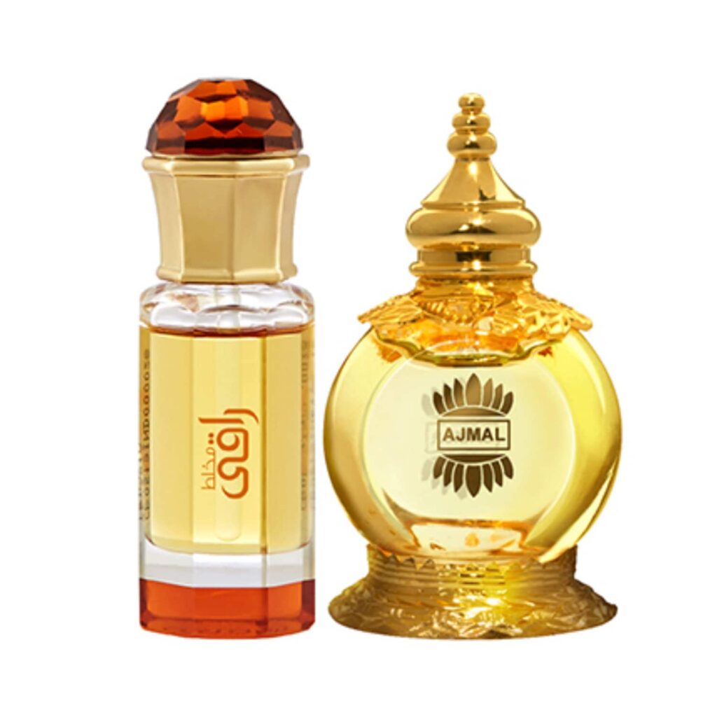 AJMAL Aura Floral Fruity Attar And Mukhallat AL Wafa Oriental Musky Attar - (2Pcs) - Ajmal