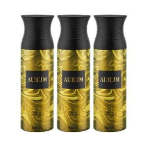 AJMAL Aurum Deodorant Body Spray - Pack of 3 (200ml Each) - Ajmal