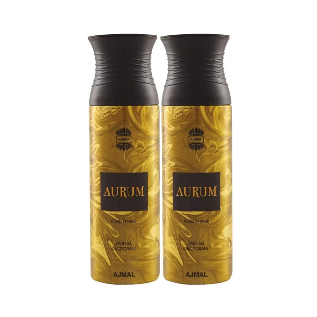 AJMAL Aurum Deodorant Spray - Pack of 2 (200ml Each) - Ajmal