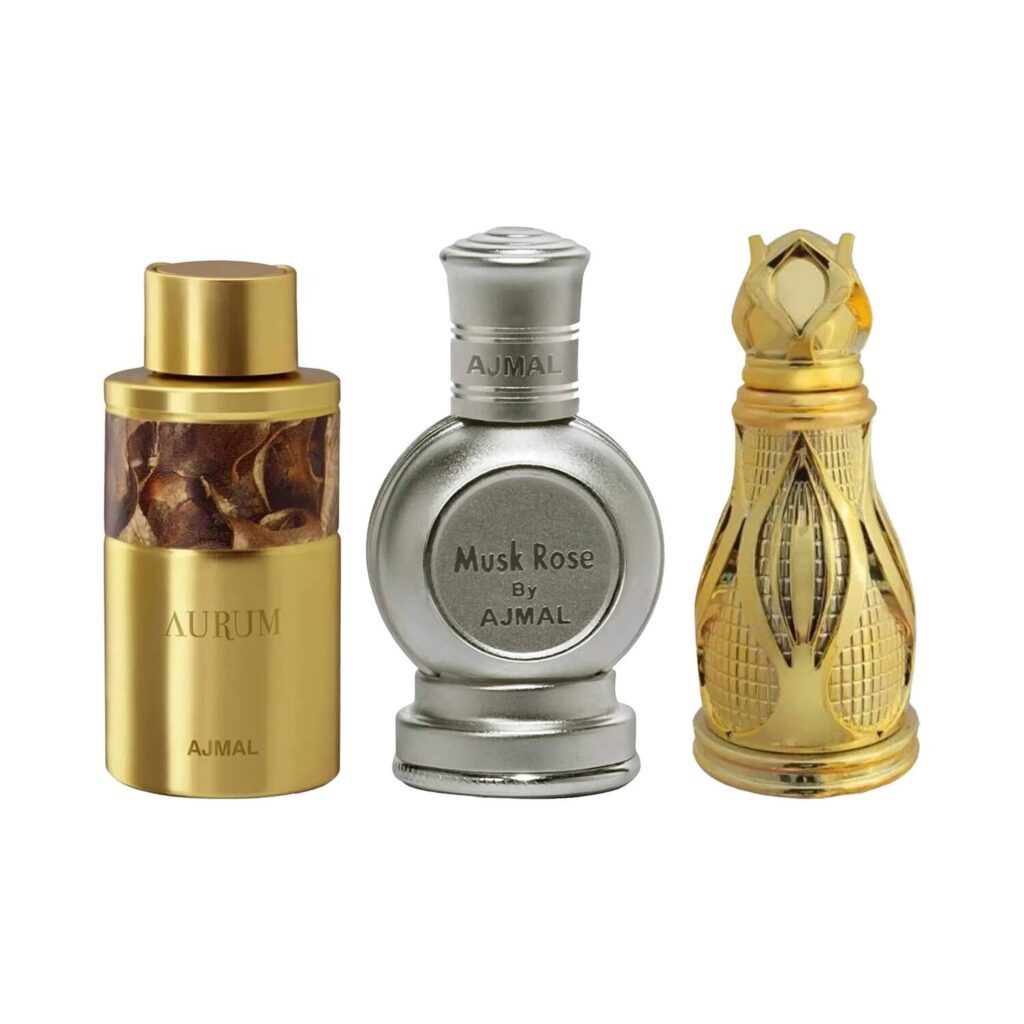 Ajmal Aurum + Musk Rose + Khofooq CP Minis Pack of 3 Combo - Ajmal