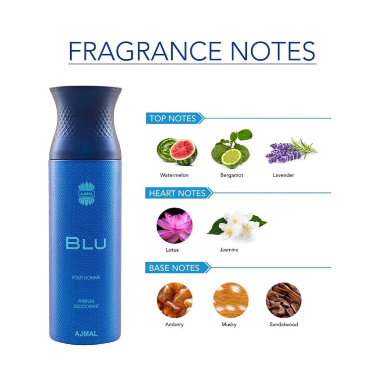 AJMAL Blu and Wisal Dhahab Deodorant Spray - Pack of 2 (200ml Each) - Ajmal