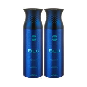AJMAL Blu Deodorant Body Spray - Pack of 2 (200ml Each) - Ajmal