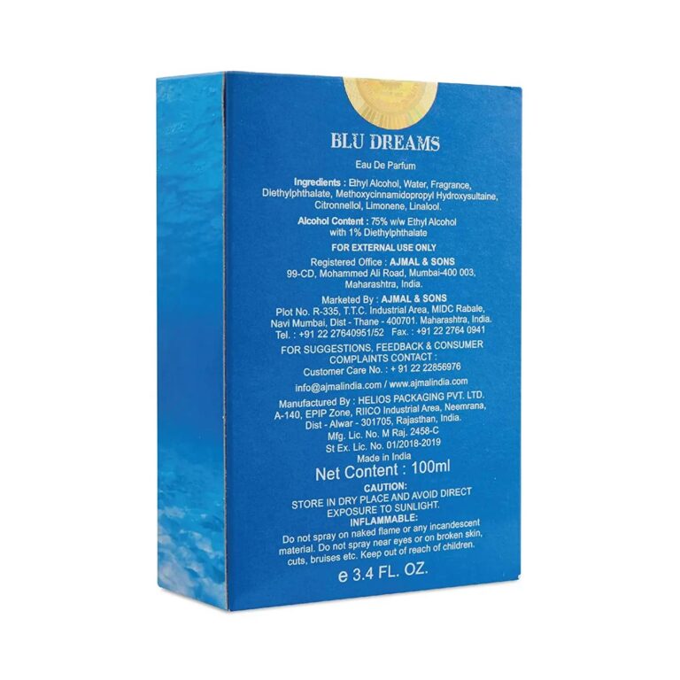 AJMAL Blu Dreams Eau De Parfum (100ml) - Ajmal