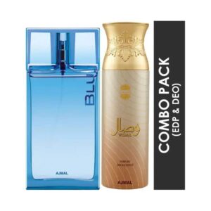 AJMAL Blu Eau De Parfum And Wisal Deodorant (2Pc) - Ajmal