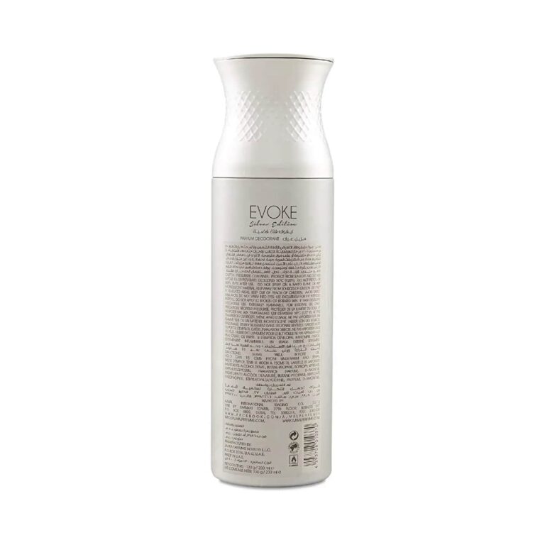 AJMAL Blu & Evoke Silver Edition Him Deodorant Body Spray - Pack of 2 (200ml Each) - Ajmal