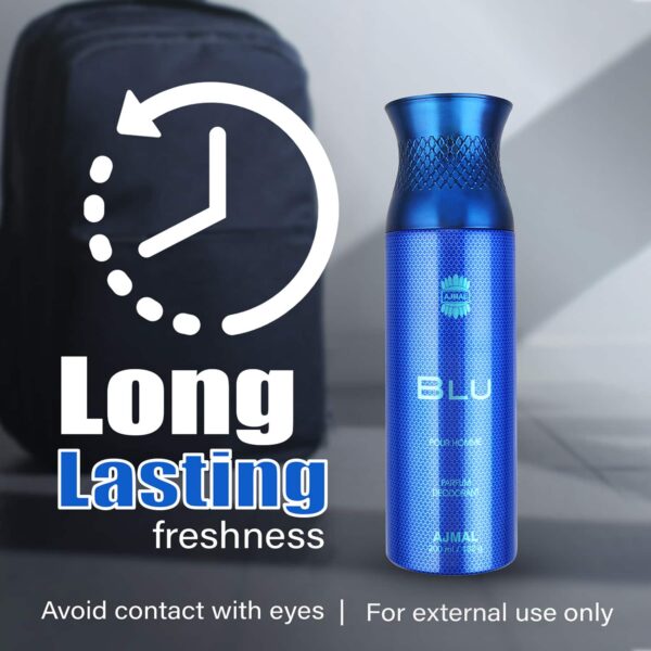 AJMAL Blu Pour Homme Parfum Deodorant (200ml) - Ajmal