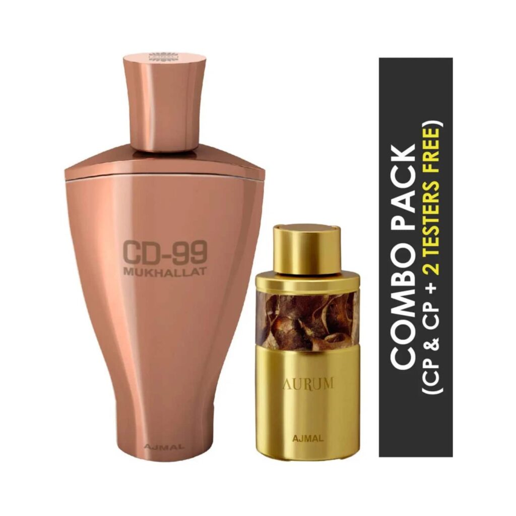 AJMAL Cd 99 Mukhallat Concentrated Perfume Oil Attar And Aurum Concentrated Perfume Oil (2Pc) - Ajmal