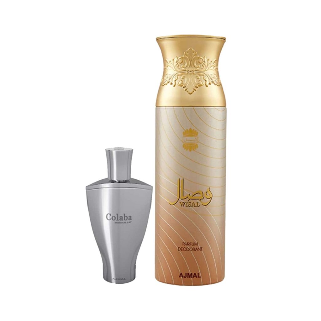 AJMAL Colaba Mukhallat Floral Oriental And Wisal Deodorant Floral Musky Fragrance - (2Pcs) - Ajmal
