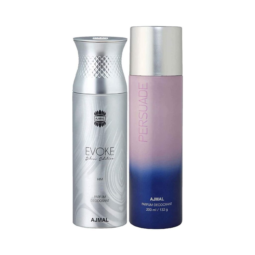AJMAL Evoke Silver Edition And Persuade Deodorants - (2Pcs) - Ajmal