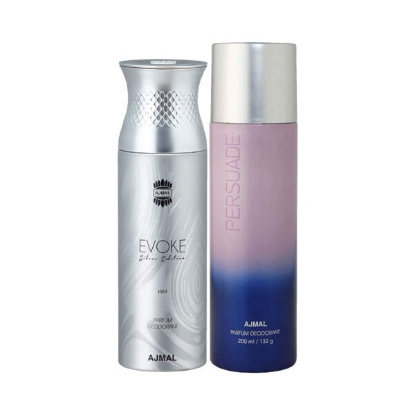 AJMAL Evoke Silver Edition And Persuade Deodorants - (2Pcs) - Ajmal