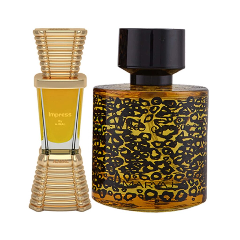AJMAL Impress Concentrated Perfume Oil Citrus Attar And Maryaj Wild Speed Eau De Parfum Citrus Spicy Perfume - (2Pcs) - Ajmal