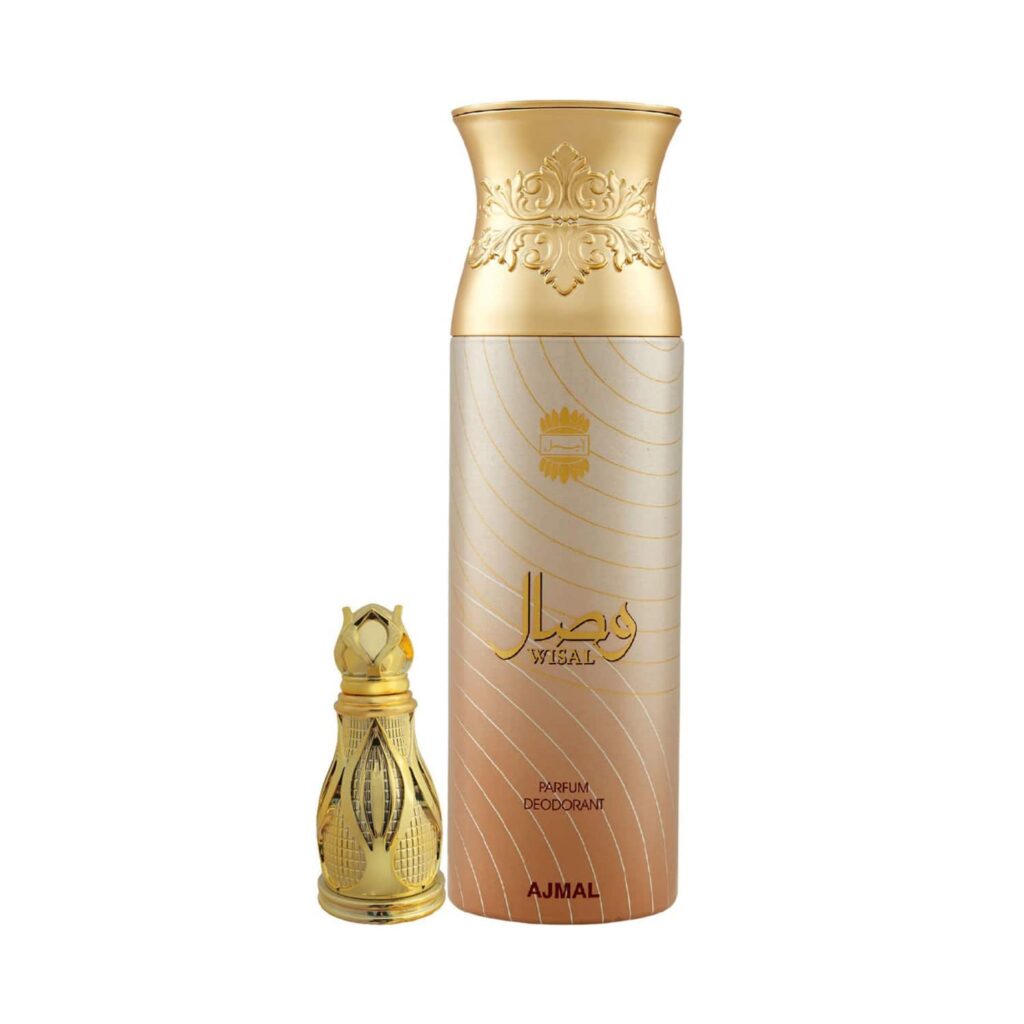 AJMAL Khofooq Perfume Attar & Wisal Deodorant Combo Pack (2 Pcs) - Ajmal