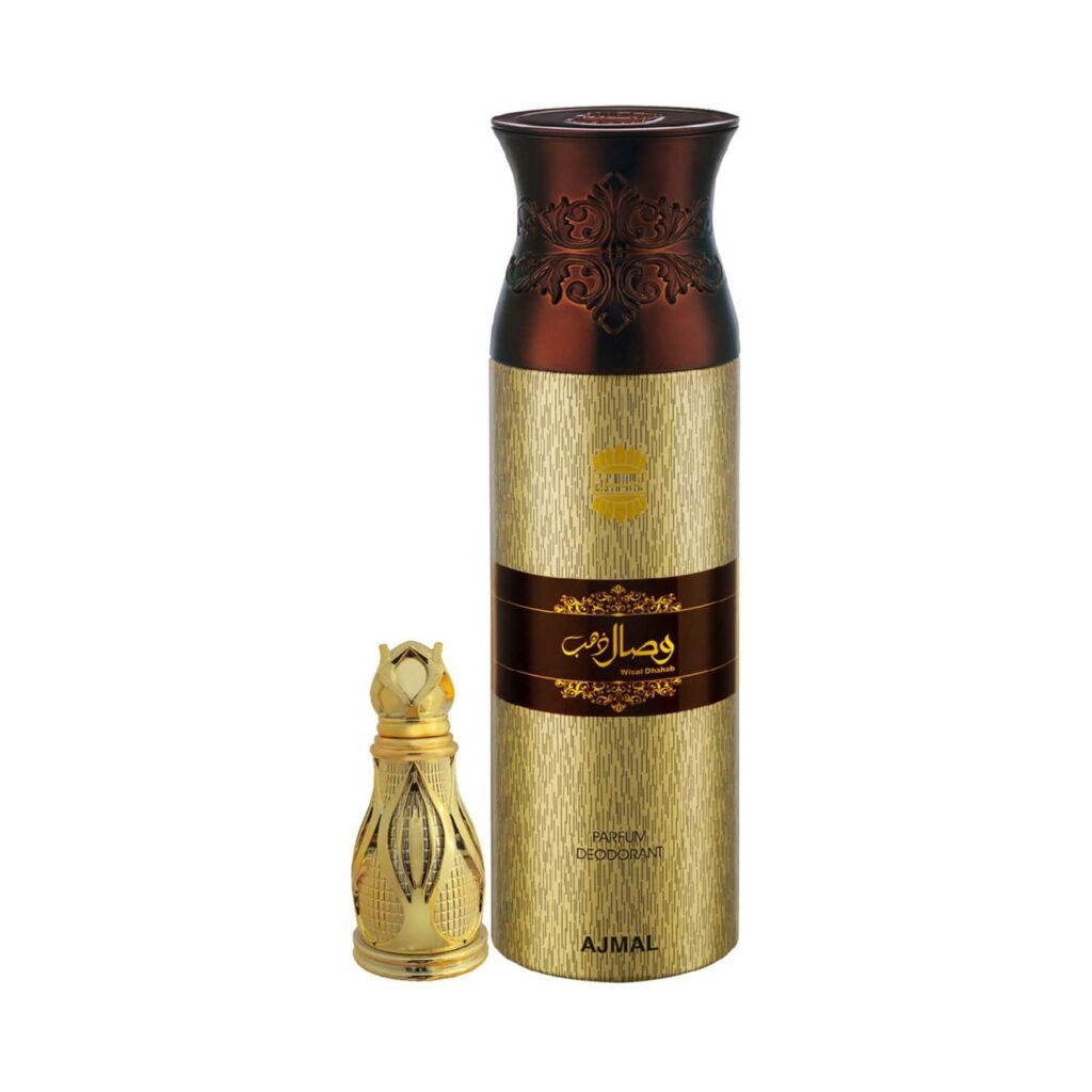 AJMAL Khofooq Perfume Attar & Wisal Dhahab Deodorant Combo Pack (2 Pcs) - Ajmal