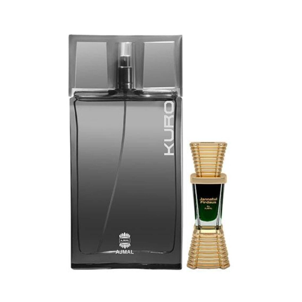 AJMAL Kuro Eau De Parfum Aromatic Spicy Perfume And Jannatul Firdaus Oriental - (2Pcs) - Ajmal