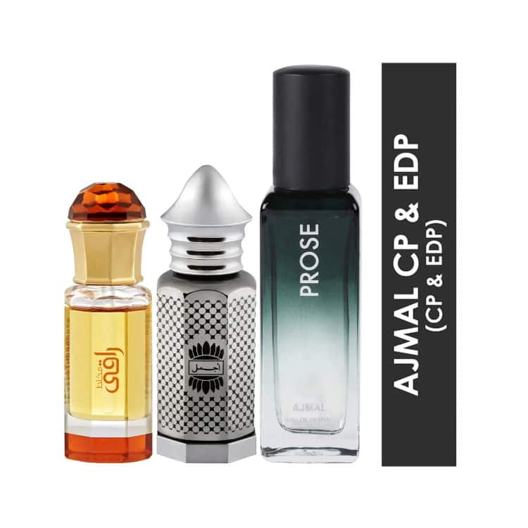 AJMAL Mukhallat Raaqi CP And Asher CP & Prose Eau De Parfum (3Pc) - Ajmal