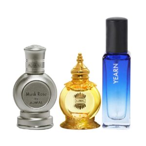 AJMAL Musk Rose, Mukhallat AL Wafa & Yearn Eau De Parfum Combo Pack (3 Pcs) - Ajmal