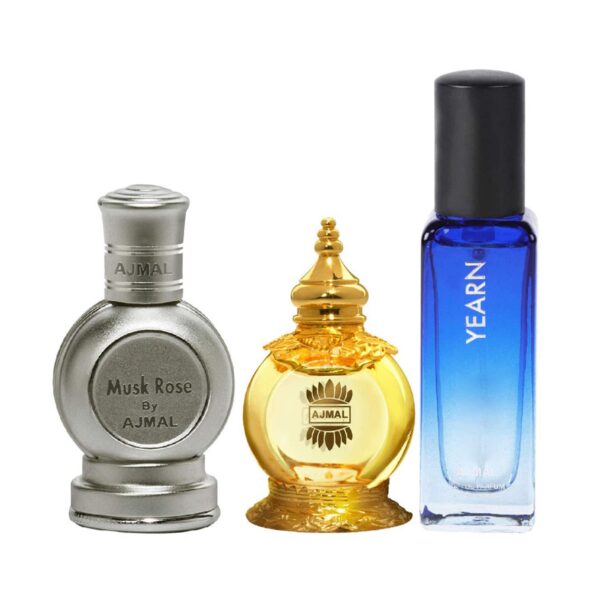 AJMAL Musk Rose, Mukhallat AL Wafa & Yearn Eau De Parfum Combo Pack (3 Pcs) - Ajmal