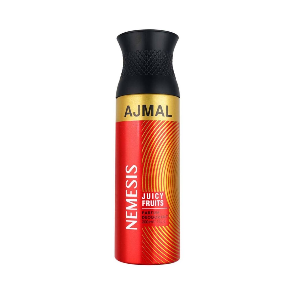 AJMAL Nemesis Deodorant Woody Fruity Musky Fragrance Body Spray Perfume (200ml) - Ajmal
