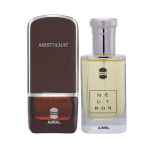 AJMAL Neutron Eau De Parfum Citrus Fruity Perfume And Aristocrat Eau De Parfum Citrus Woody Perfume - (2Pcs) - Ajmal