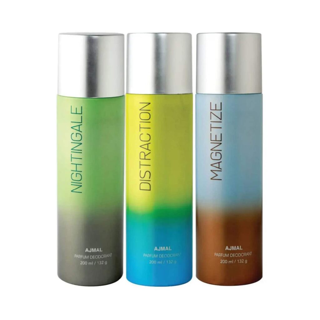 AJMAL Nightingale & Distraction And Magnetize Deodorant (3Pc) - Ajmal