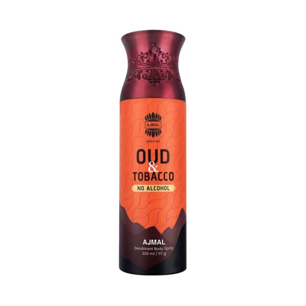 AJMAL Oud Tobacco Non-Alcoholic Deodorant Body Spray (200ml) - Ajmal