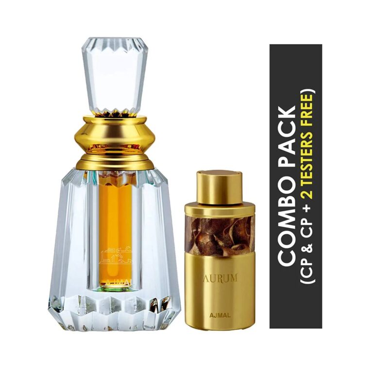 AJMAL Oudh Mukhallat Concentrated Perfume Oil Oudhy Attar And Aurum Concentrated Perfume Oil (2Pc) - Ajmal