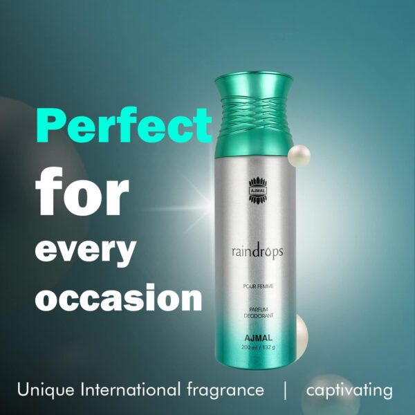 AJMAL Raindrops Pour Femme Parfum Deodorant (200ml) - Ajmal