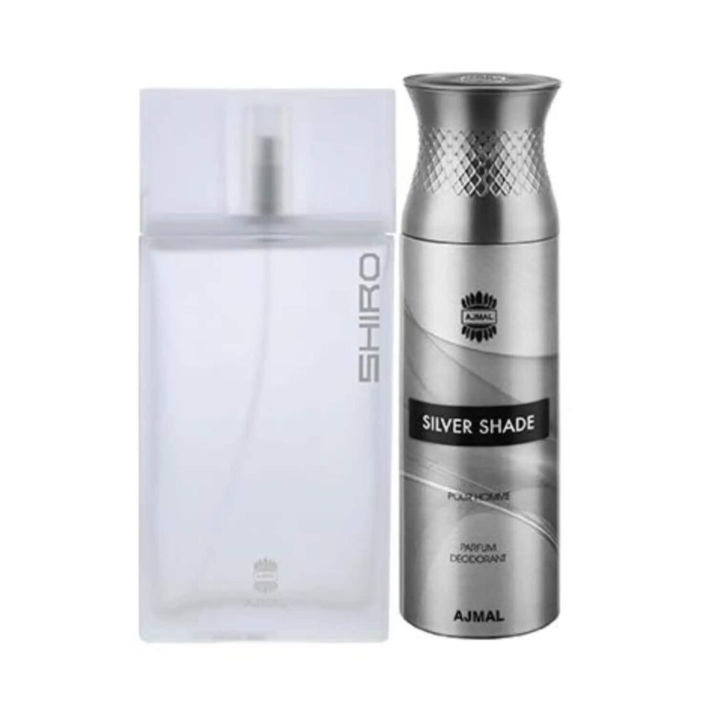 AJMAL Shiro Eau De Parfum Perfume And Silver Shade Homme Deodorant (2Pc) - Ajmal