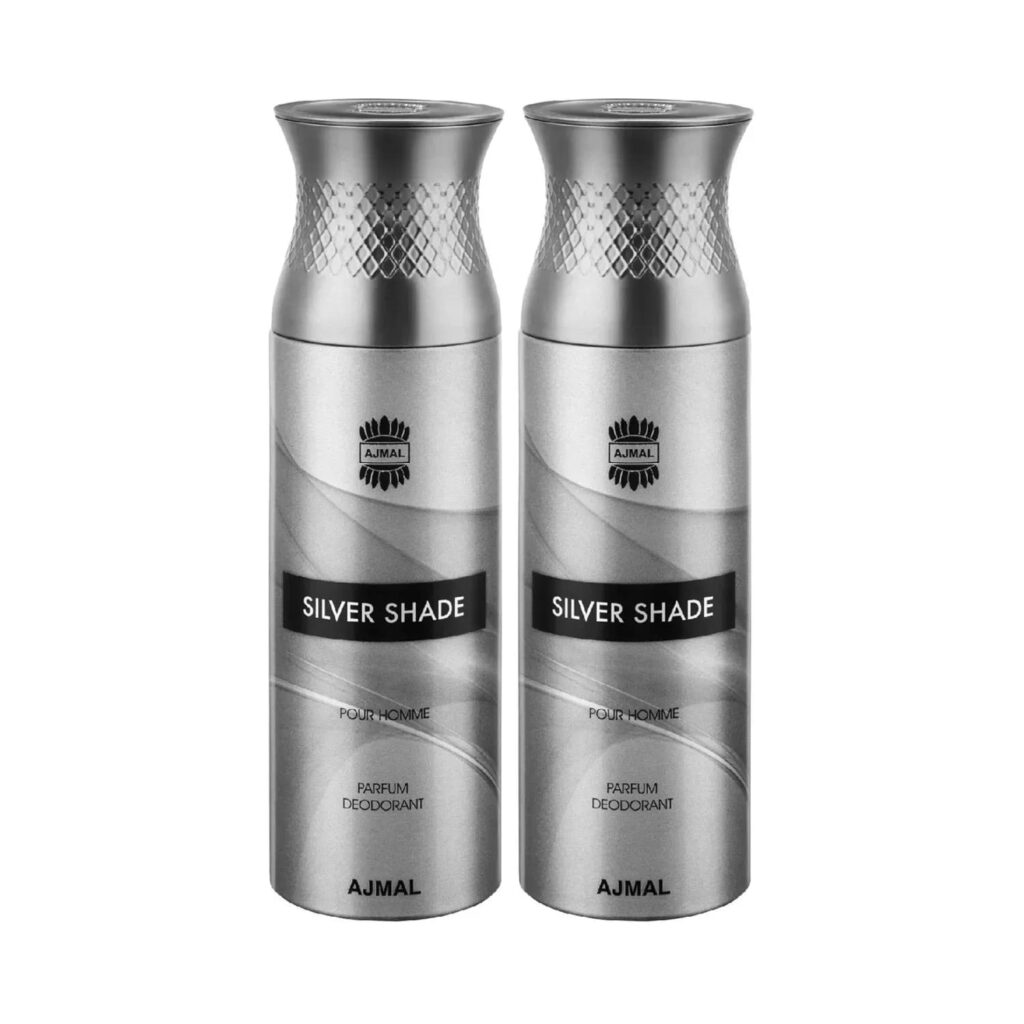 AJMAL Silver Shade Deodorant Body Spray - Pack of 2 (200ml Each) - Ajmal