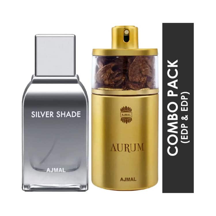 AJMAL Silver Shade Eau De Parfum And Aurum Eau De Parfum (2Pc) - Ajmal